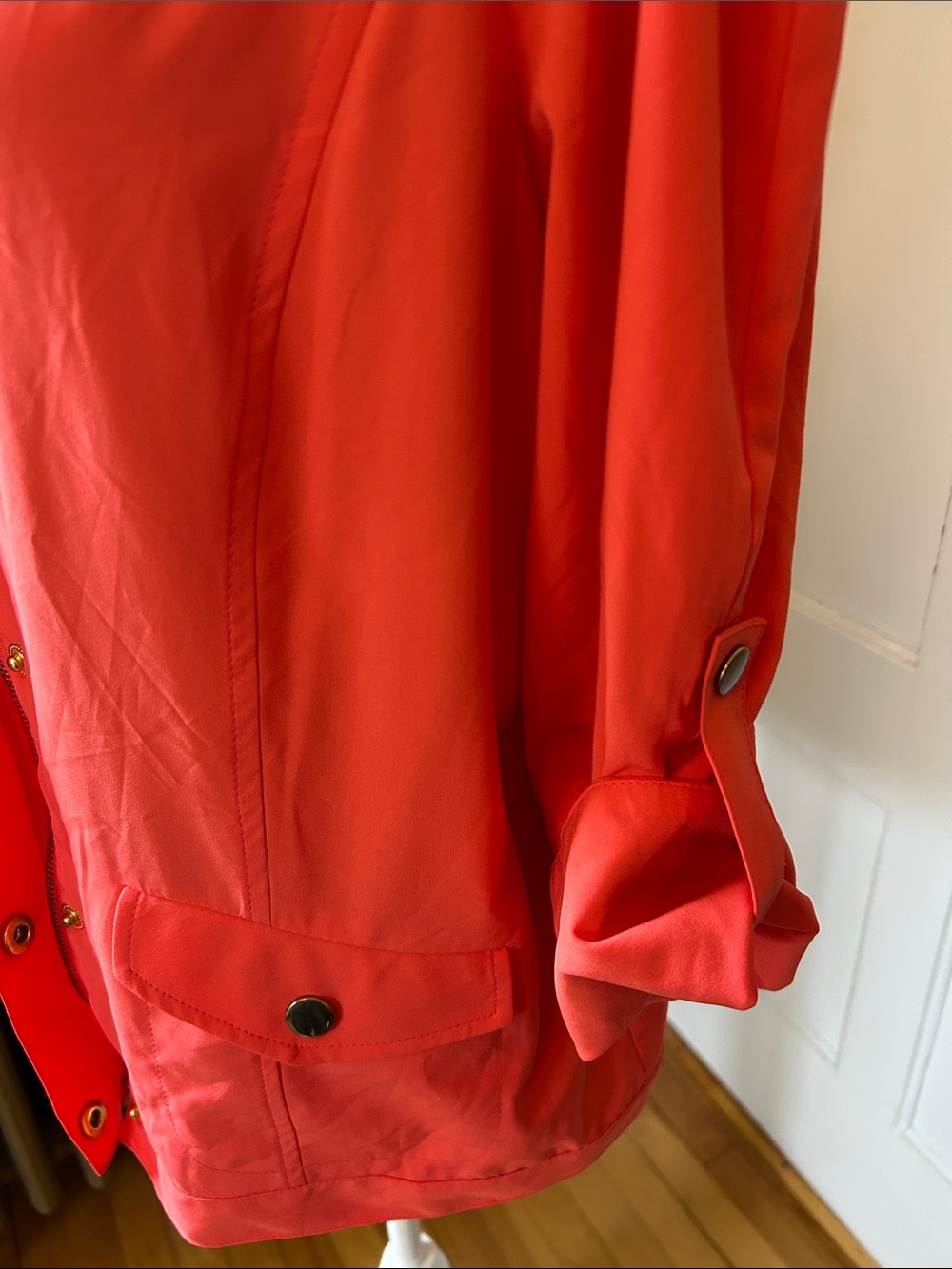 JM Collection Coral Utility Jacket with Gold Hardware size 16 - Picture 3 of 5